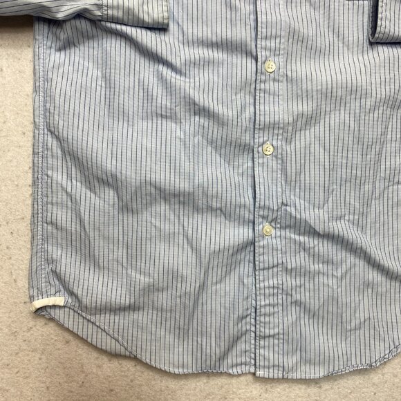J. Crew Shirts Mens S Blue Long Sleeve 2 Ply Button Down Striped - Picture 4 of 10